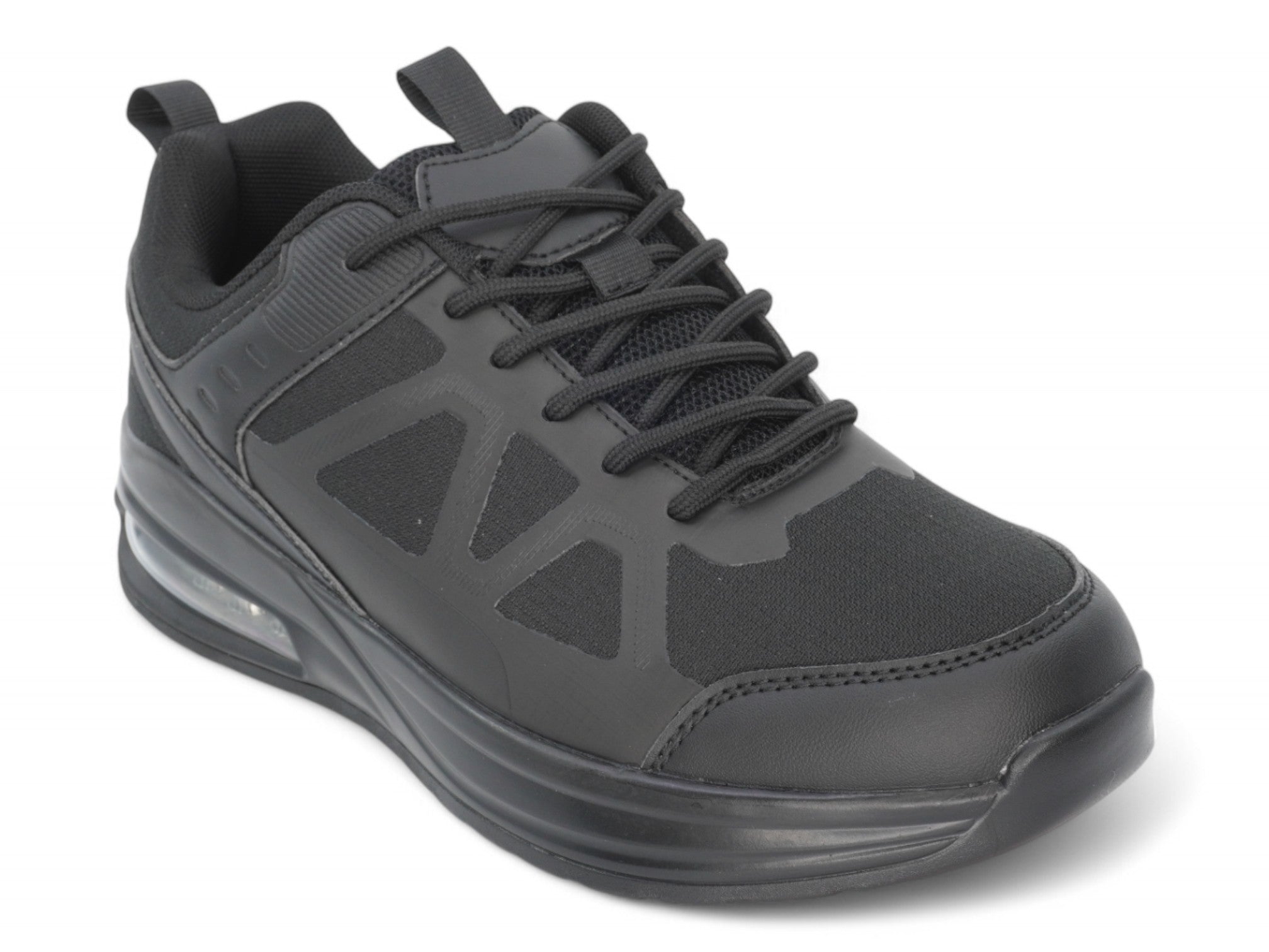 Men's Black Geometric Non Slip Sneaker