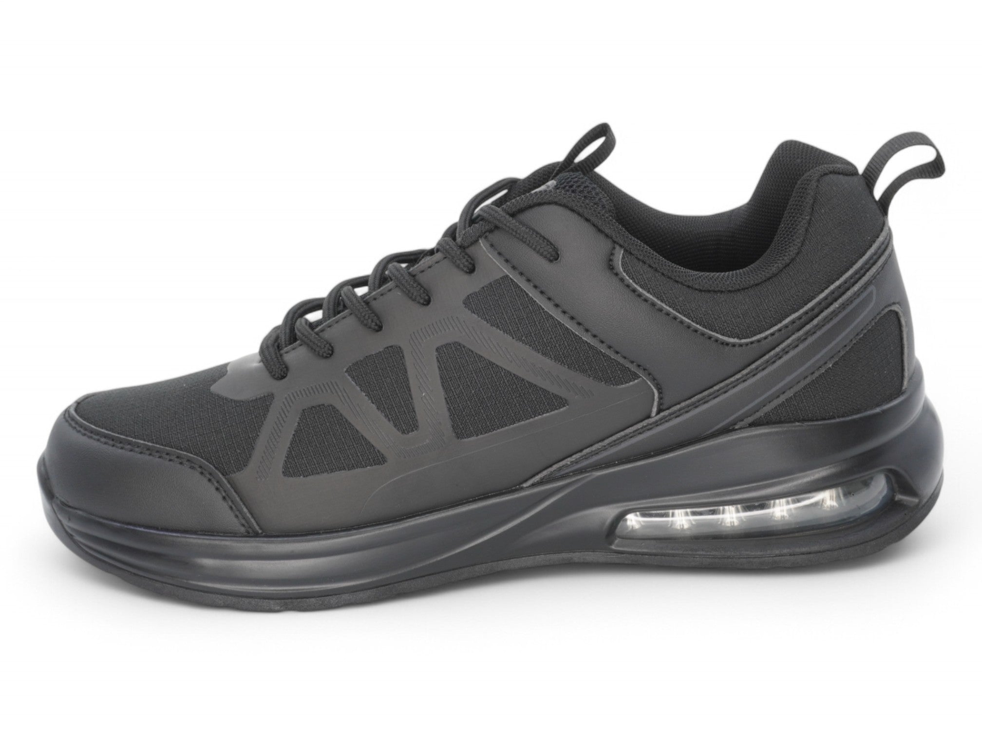 Men's Black Geometric Non Slip Sneaker