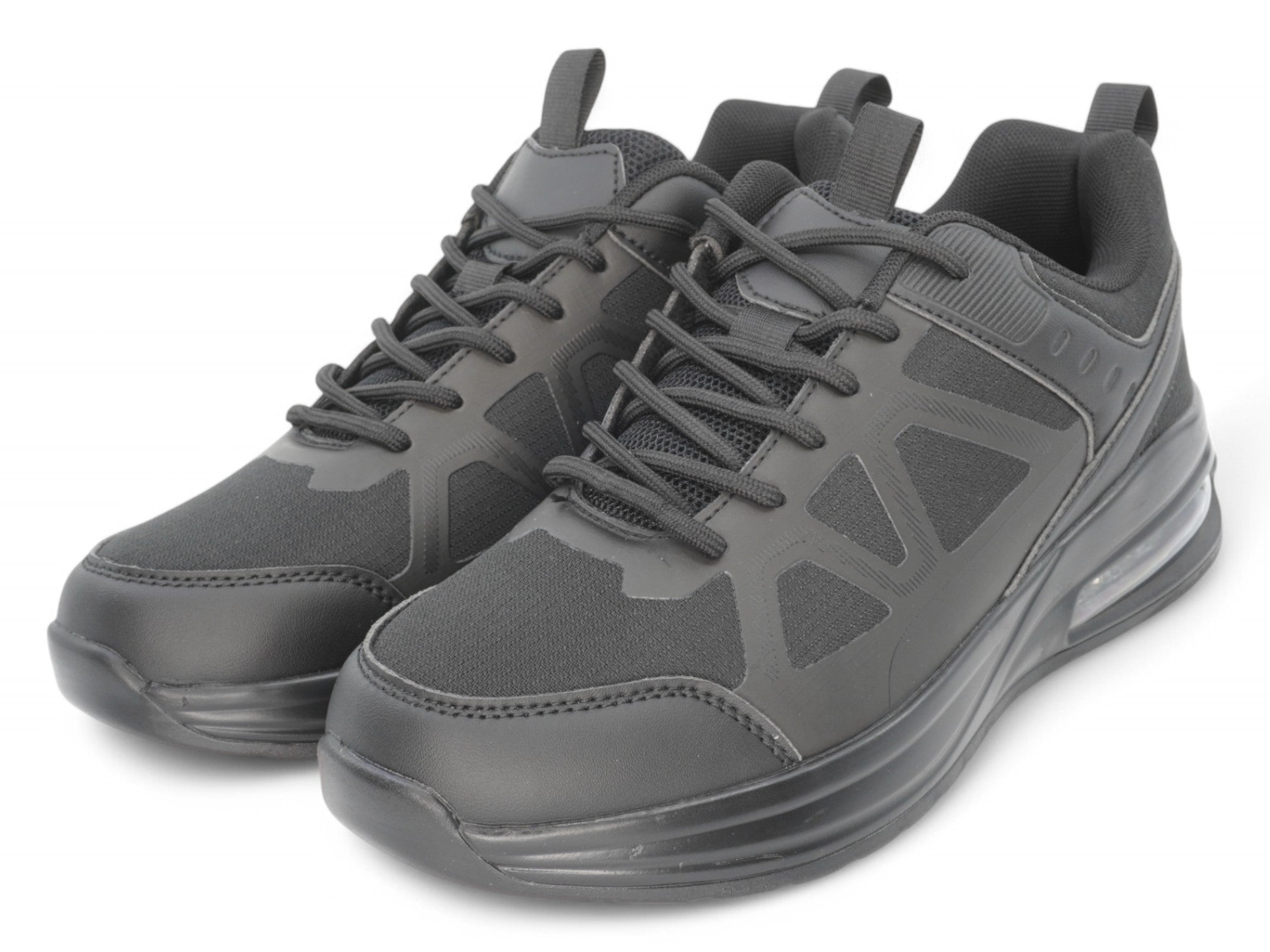 Men's Black Geometric Non Slip Sneaker
