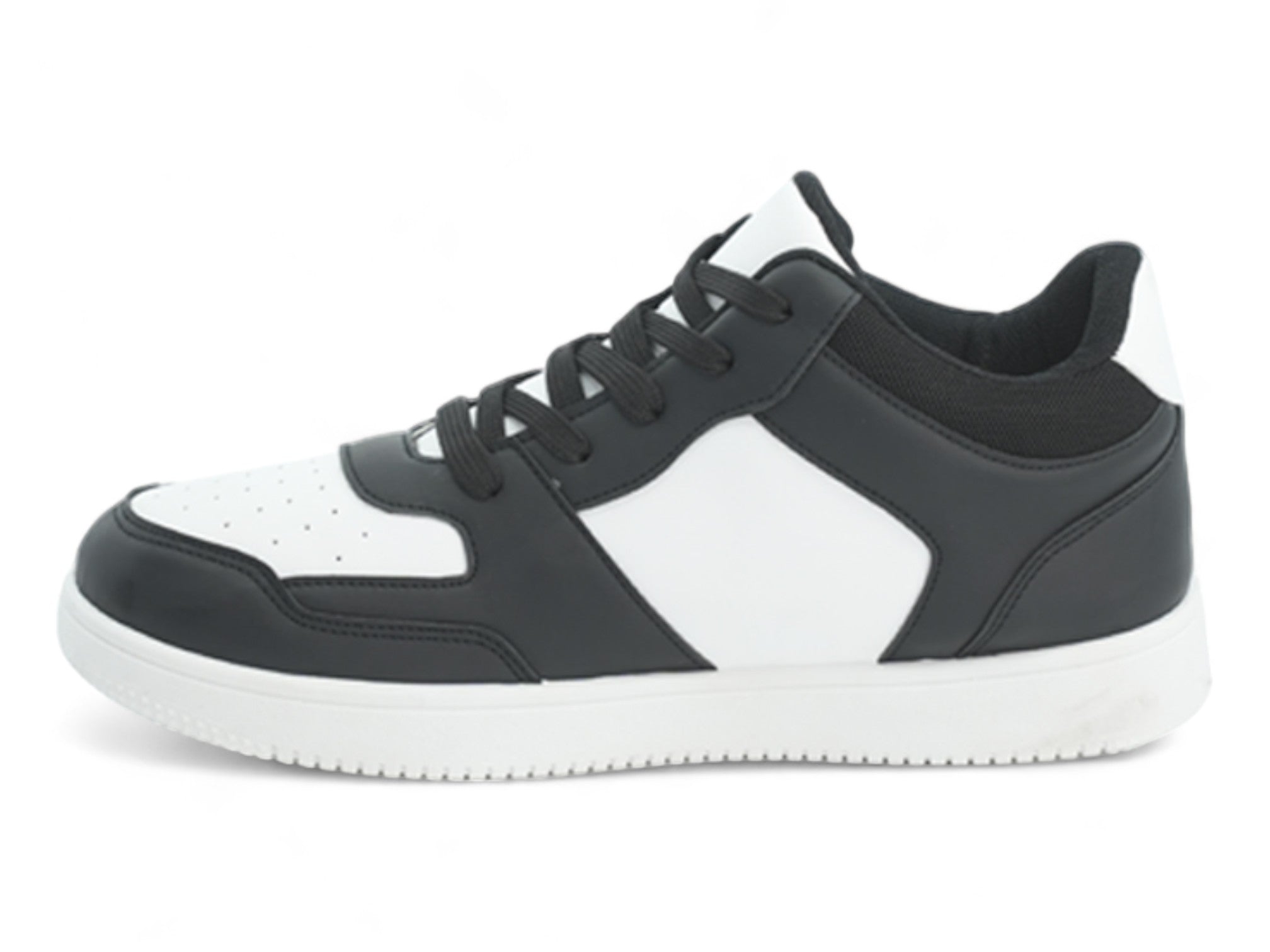 Men's Black & White Mid Top Sneaker