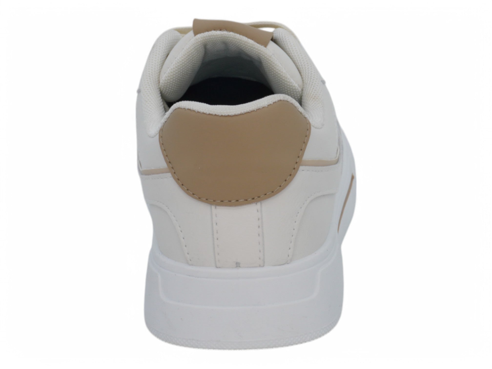 Men`s White & Tan Courtside Sneaker – Fabco Shoes