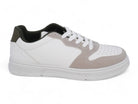 Men's White & Beige Court Sneaker
