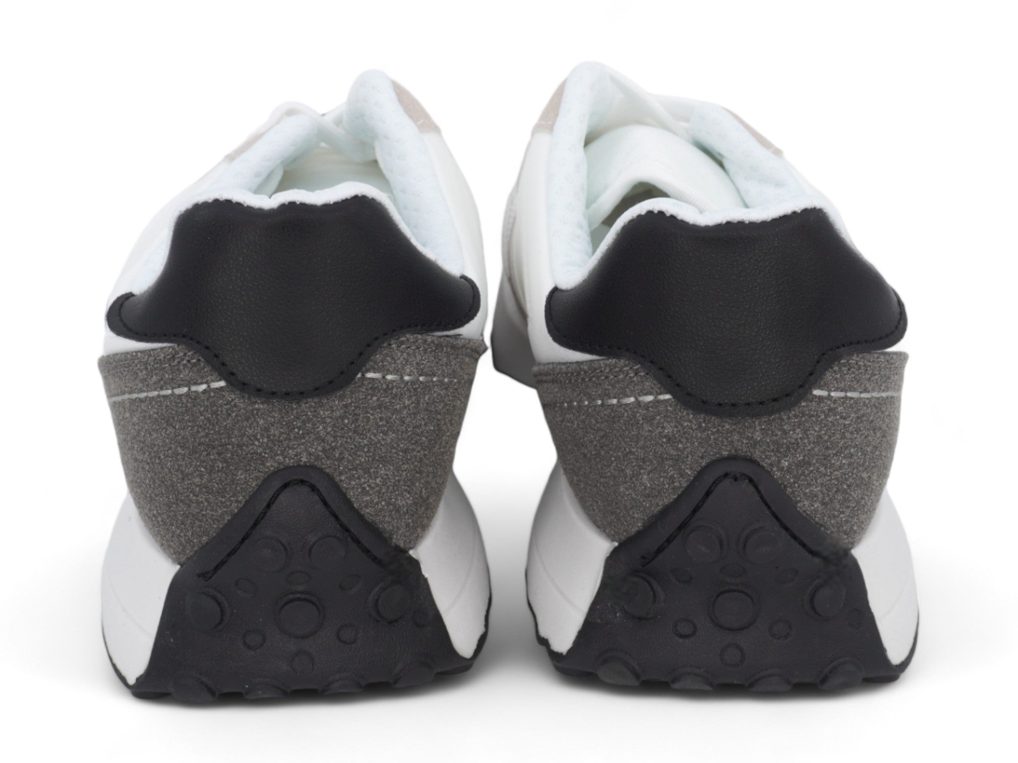 Men's White & Tan & Black Platform Sneaker