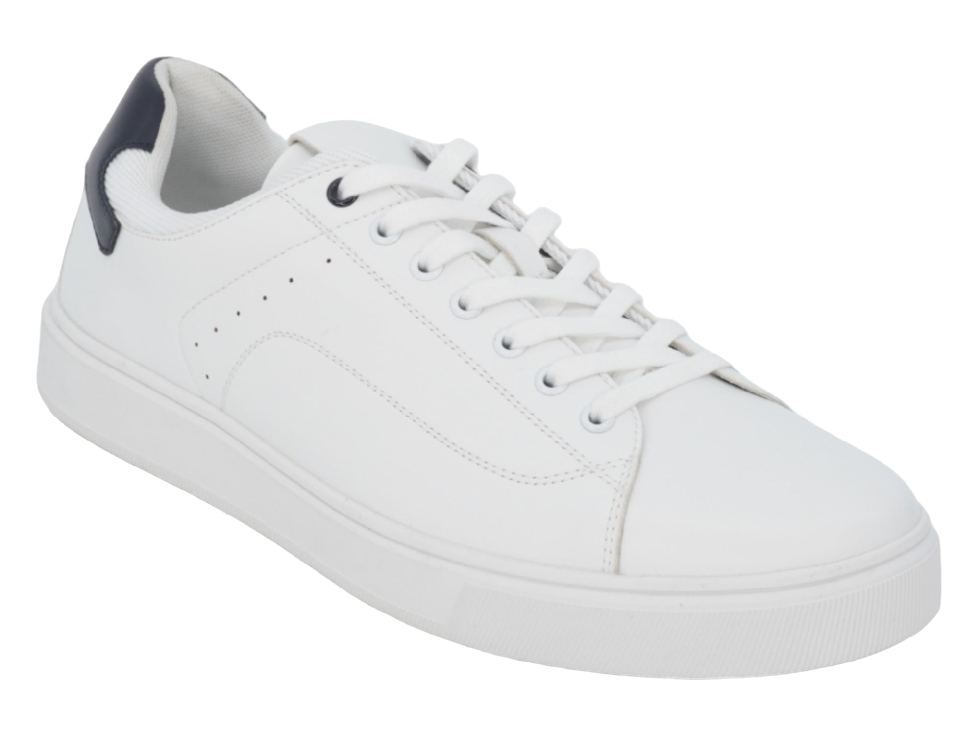 Men's White Low Court Sneaker