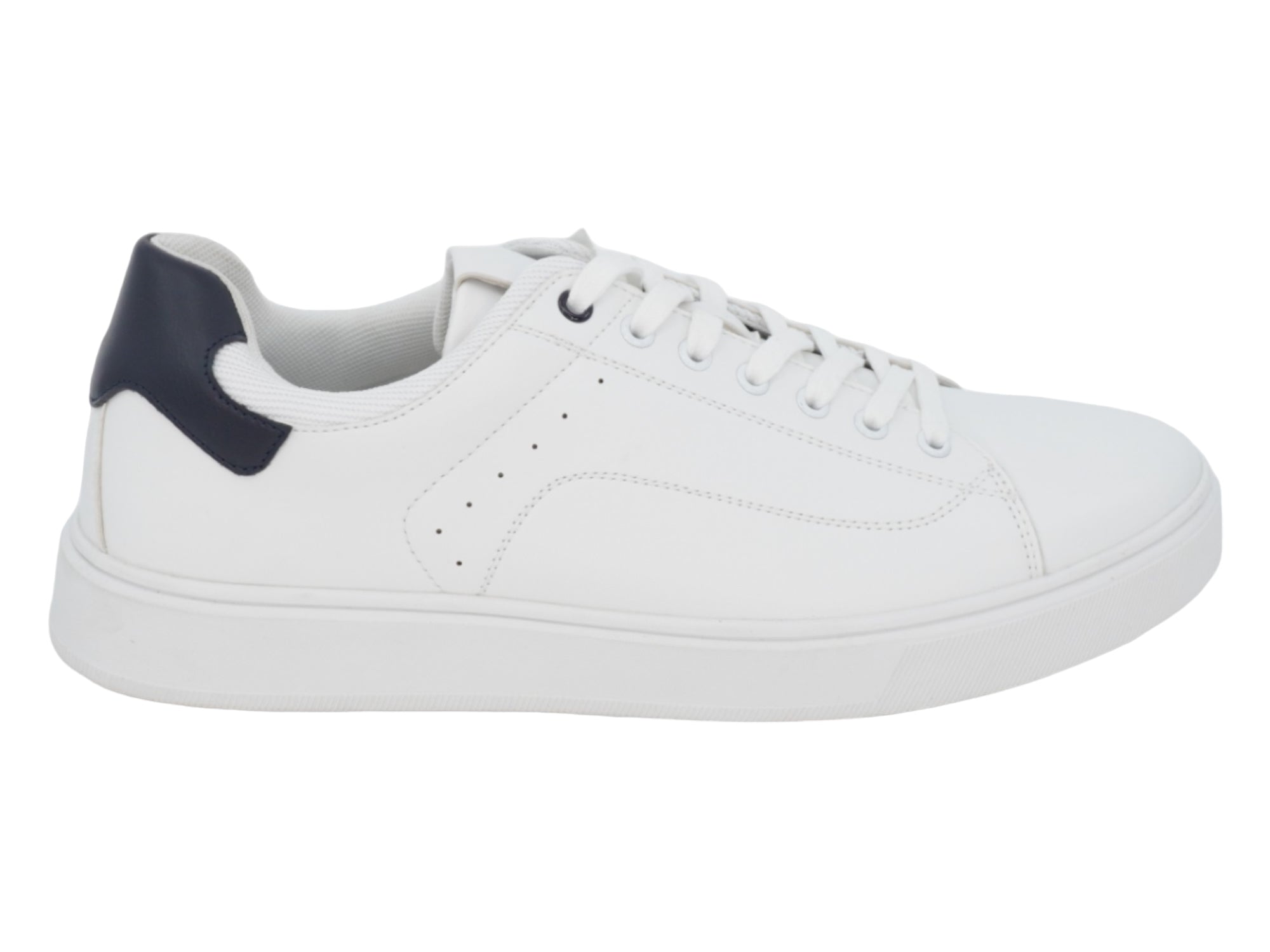 Men's White Low Court Sneaker