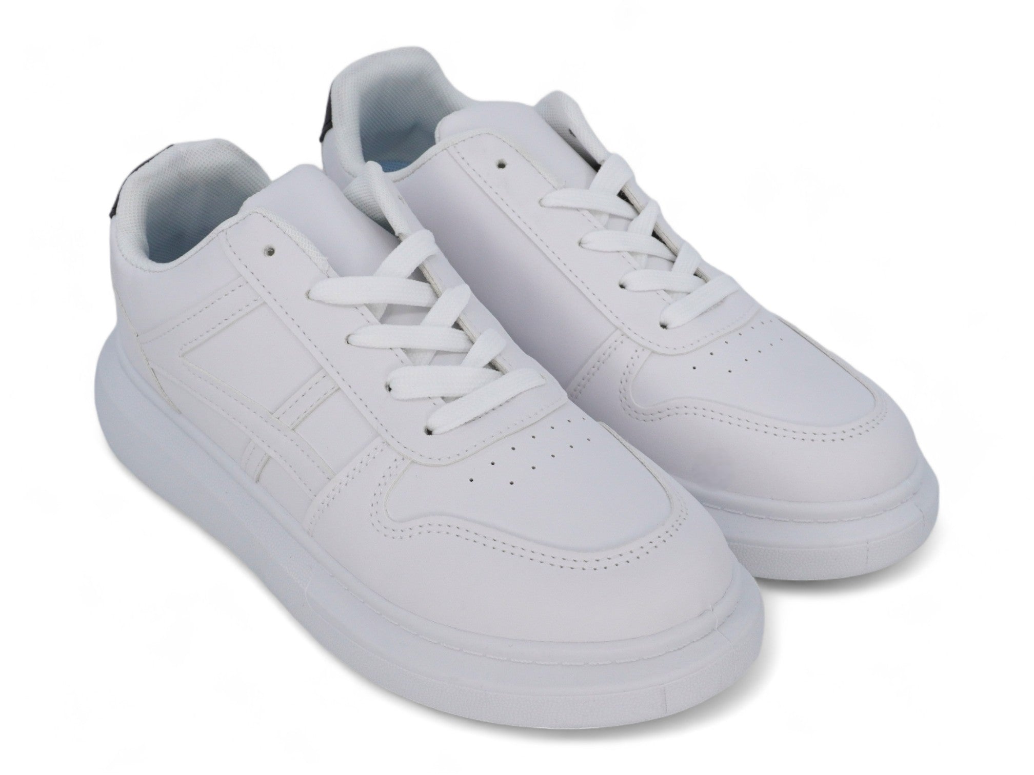 Men's White Black Platform Sneaker