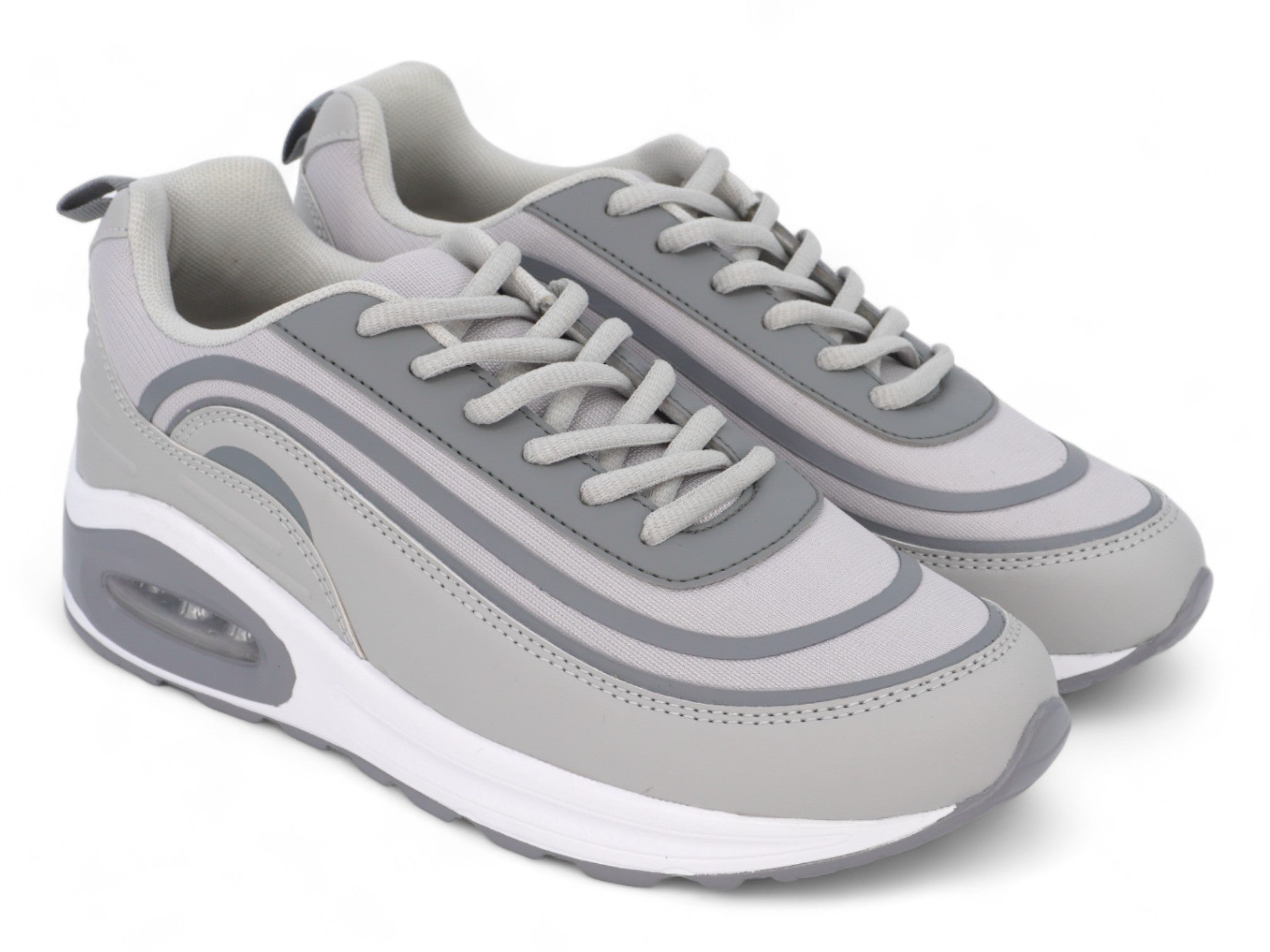Men's Gray & White Bubble Sneakers