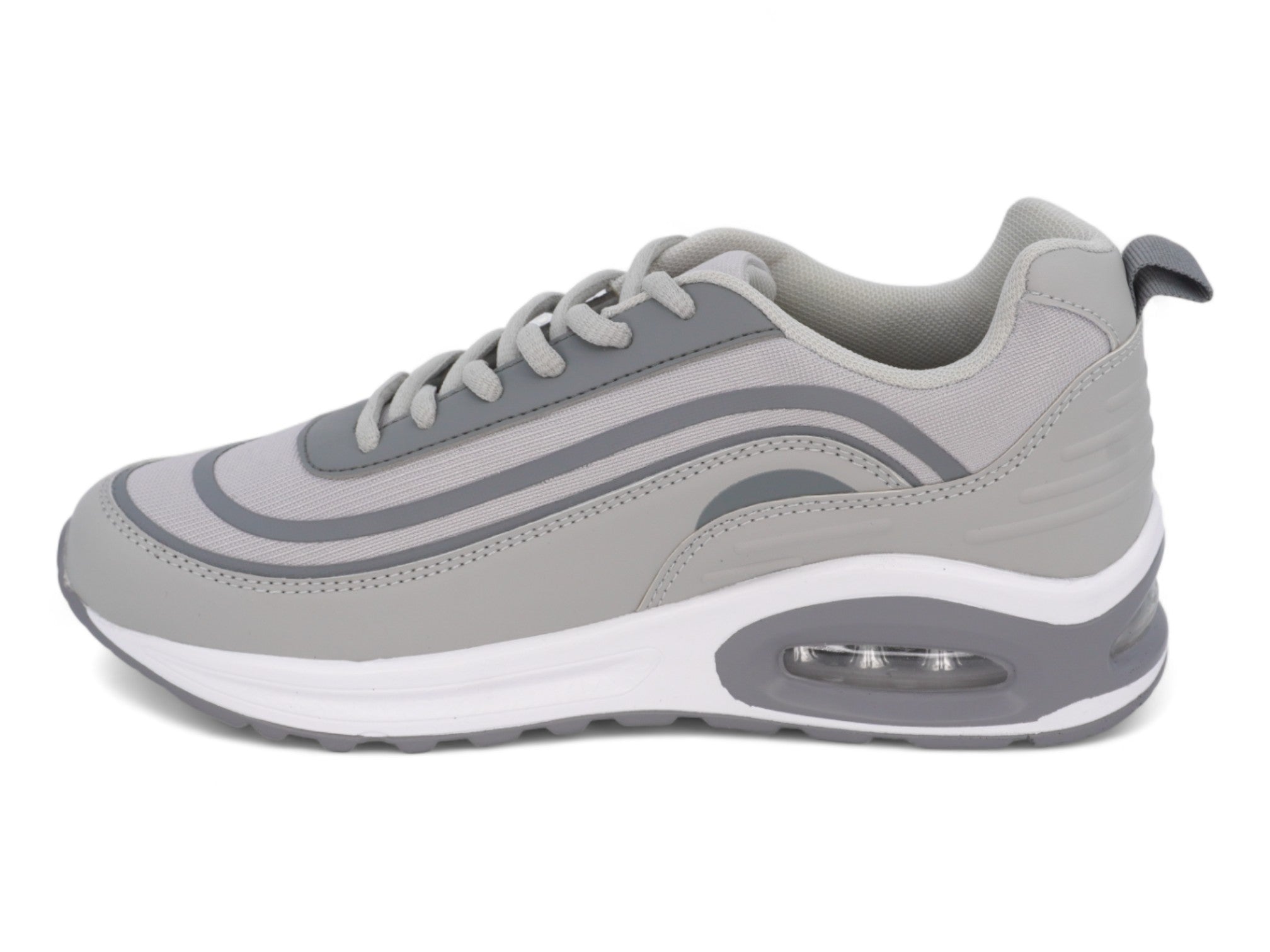 Men's Gray & White Bubble Sneakers