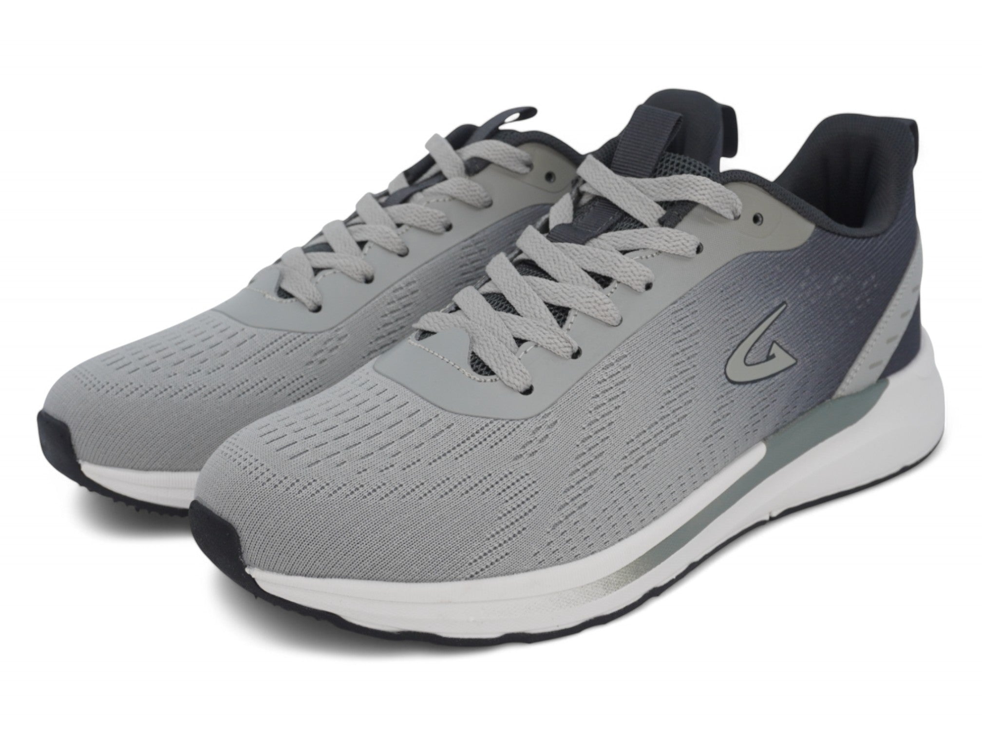 Men's White Gray Flyknit Sneaker