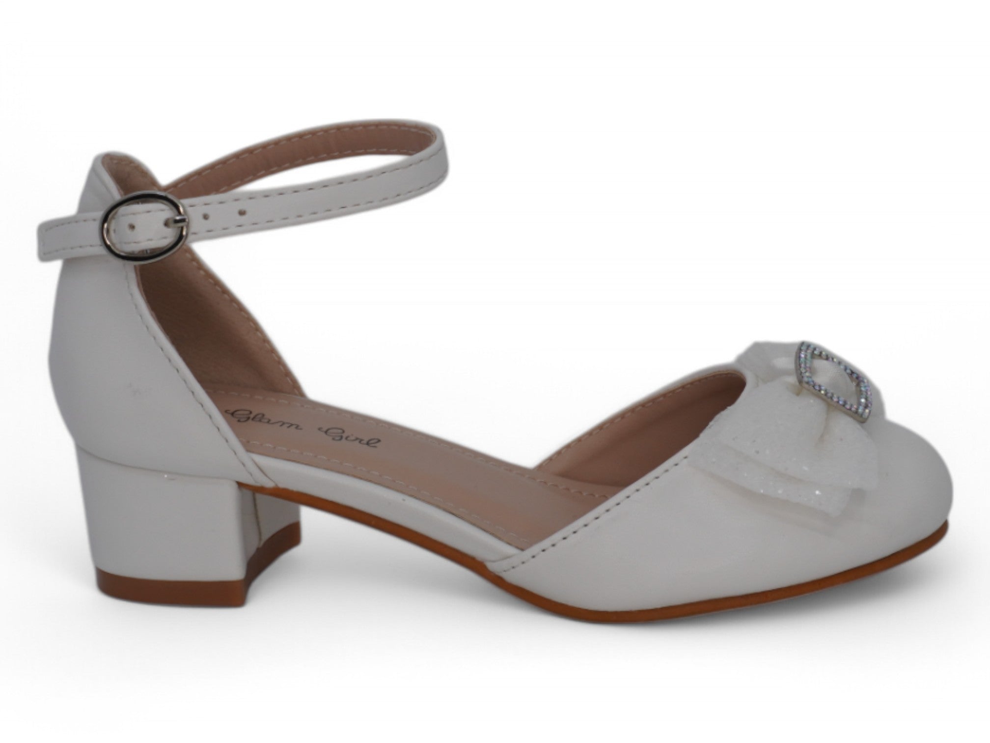 Girls' White Lauren Dress Shoe