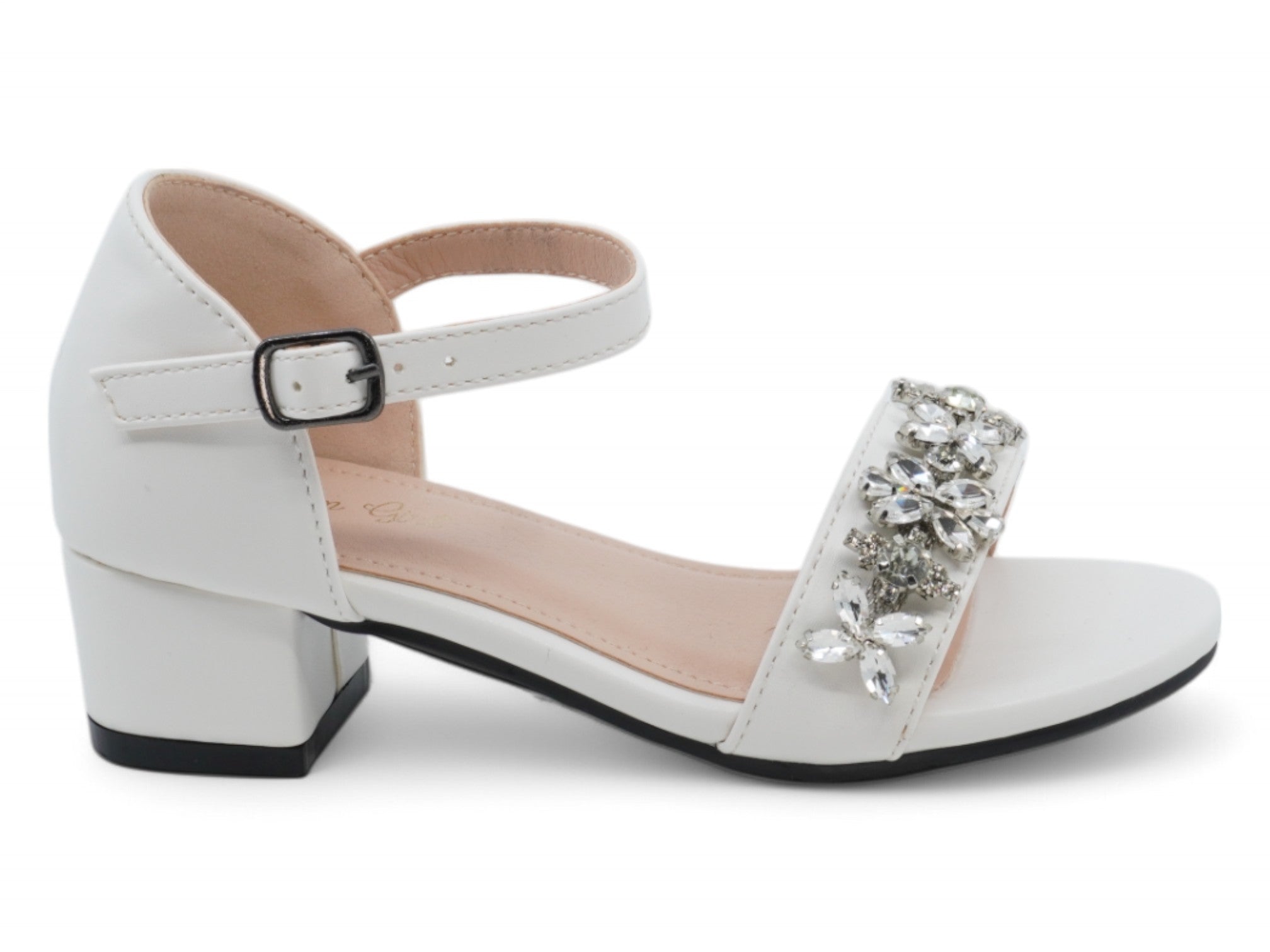 Girls' White Kayla Dress Shoe