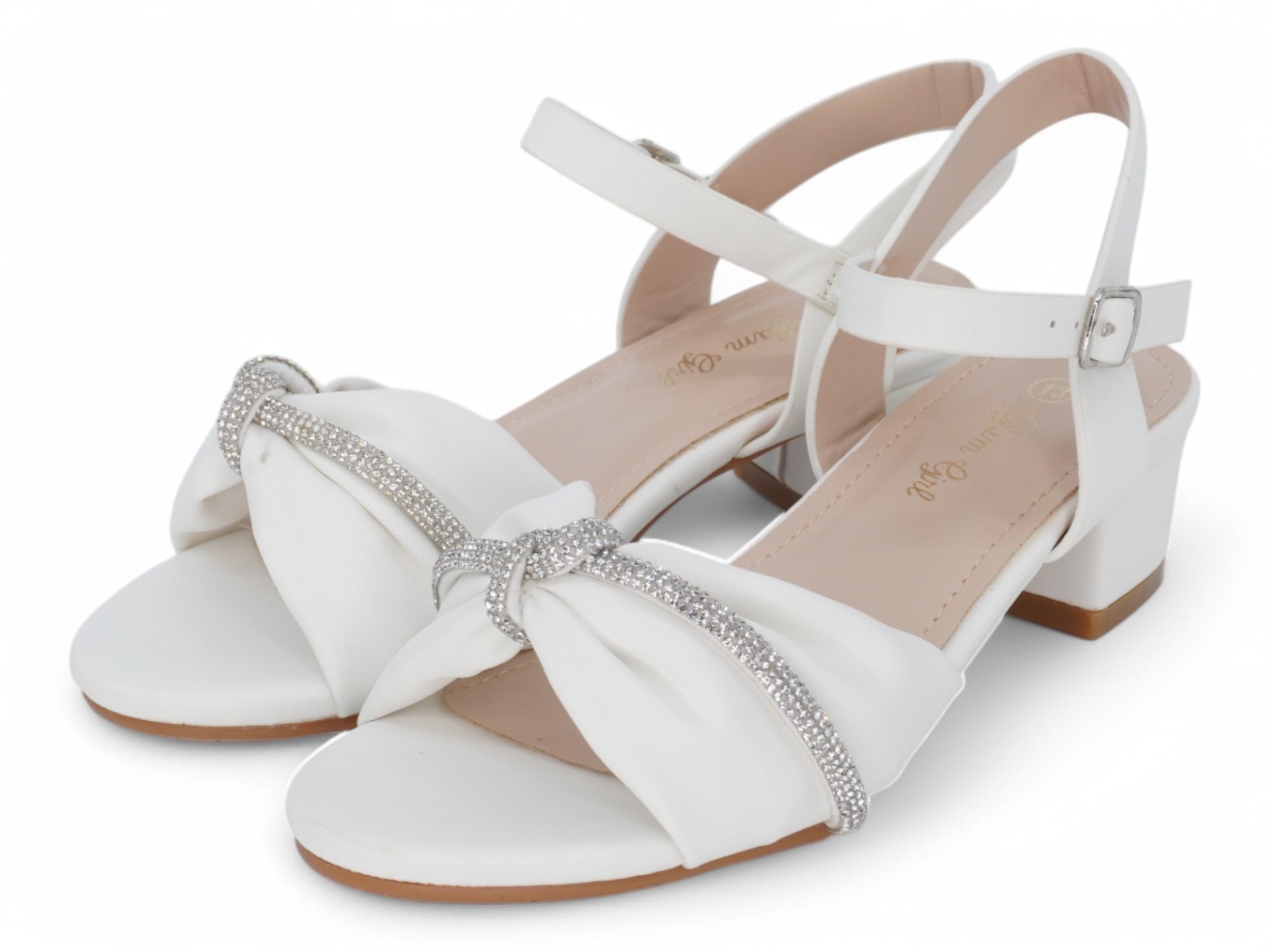Girls' White Rui Dress Shoe