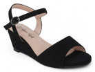 Girls Black Leah Wedge