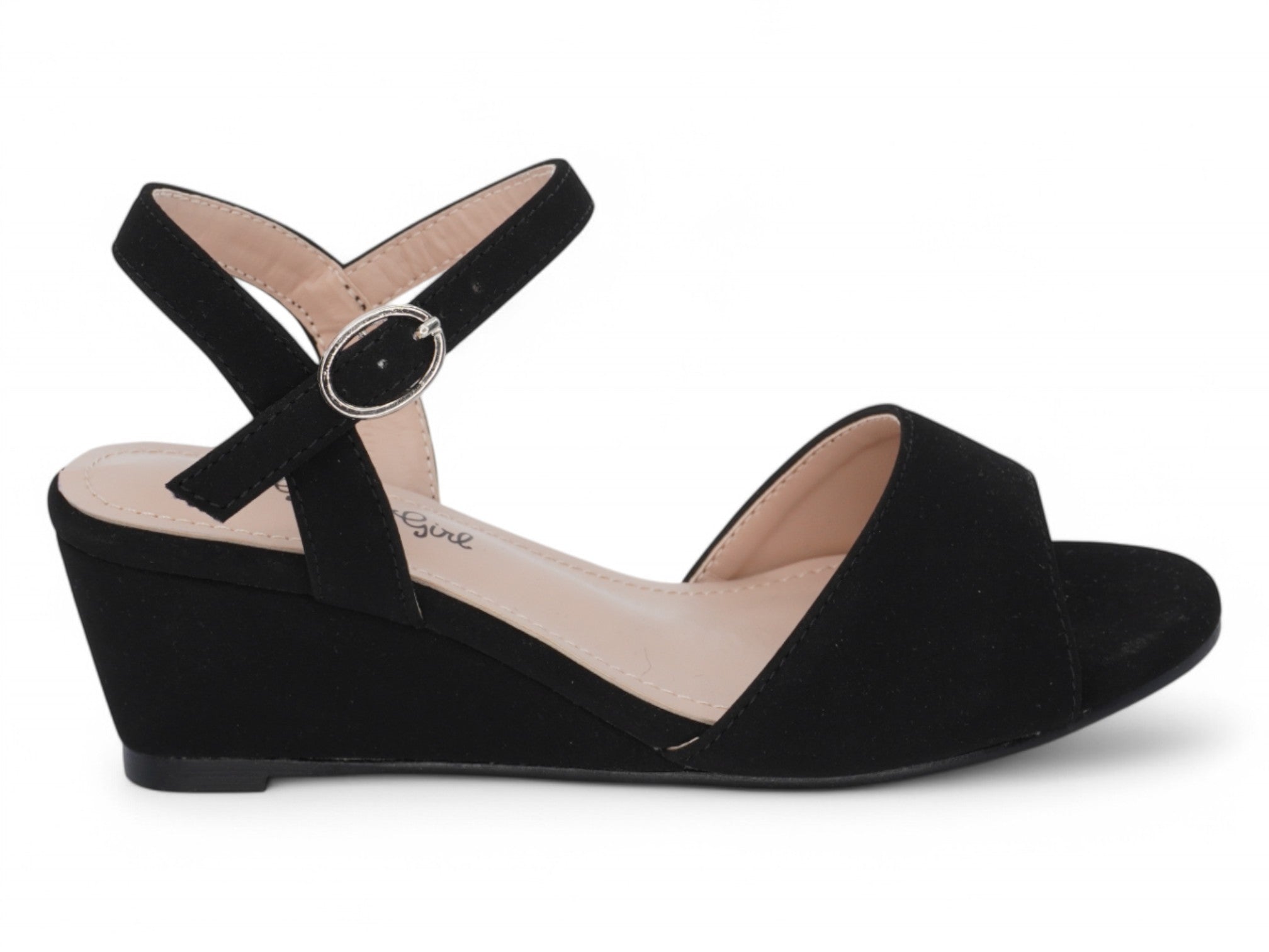 Girls Black Leah Wedge