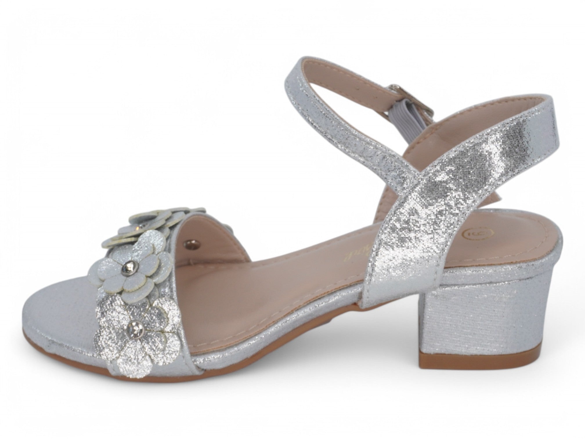 Girls' Silver Flor Pump