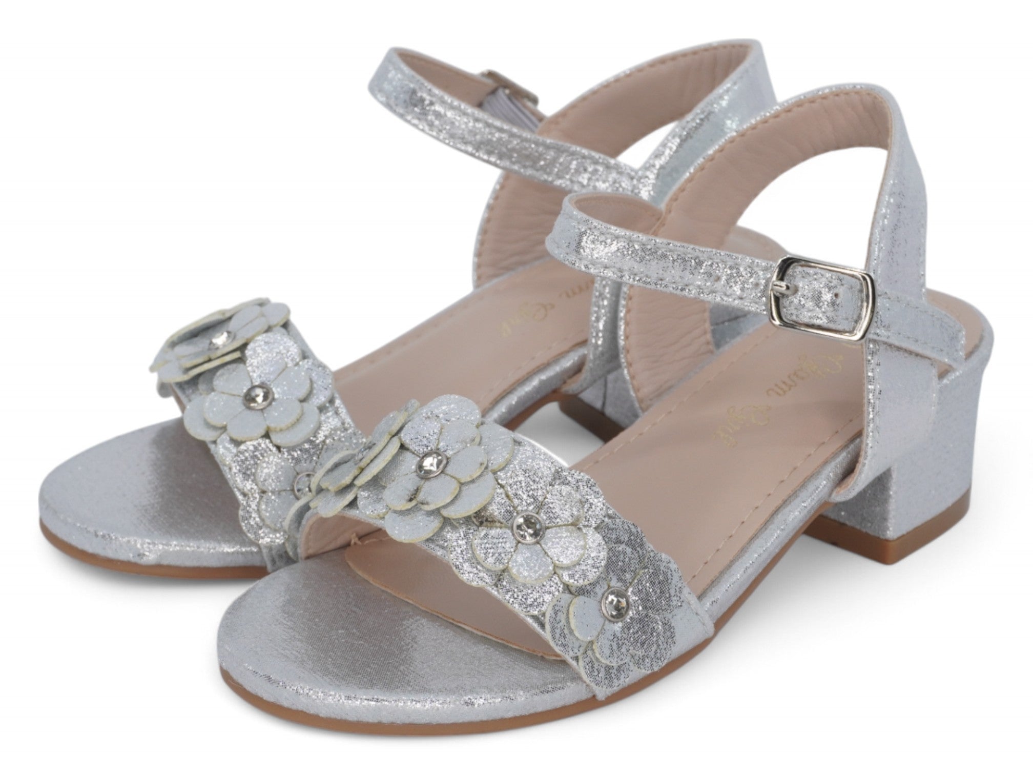 Girls' Silver Flor Pump