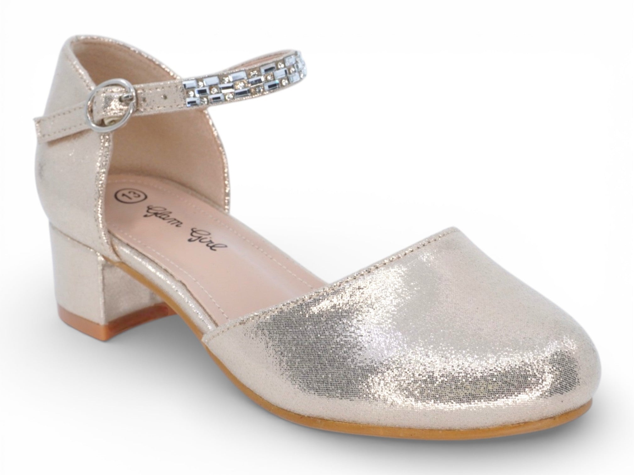 Girls` GOLD Graciela Dress Shoe 9 / GOLD