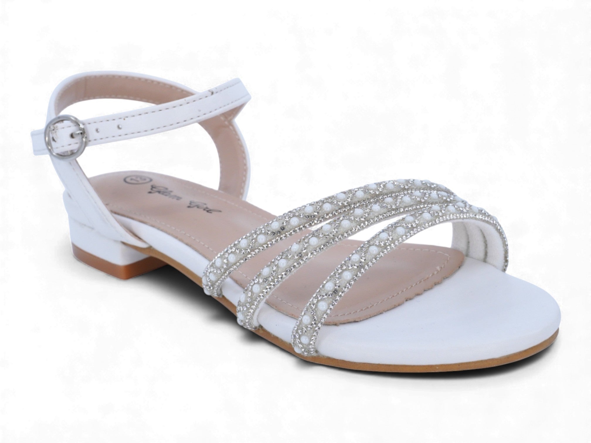 Girls' White Camila Pump