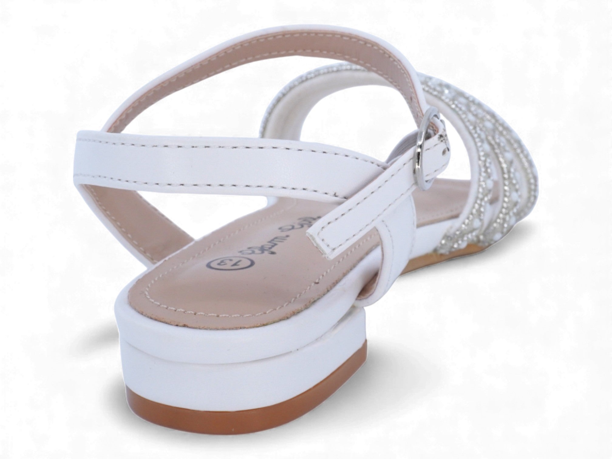 Girls' White Camila Pump