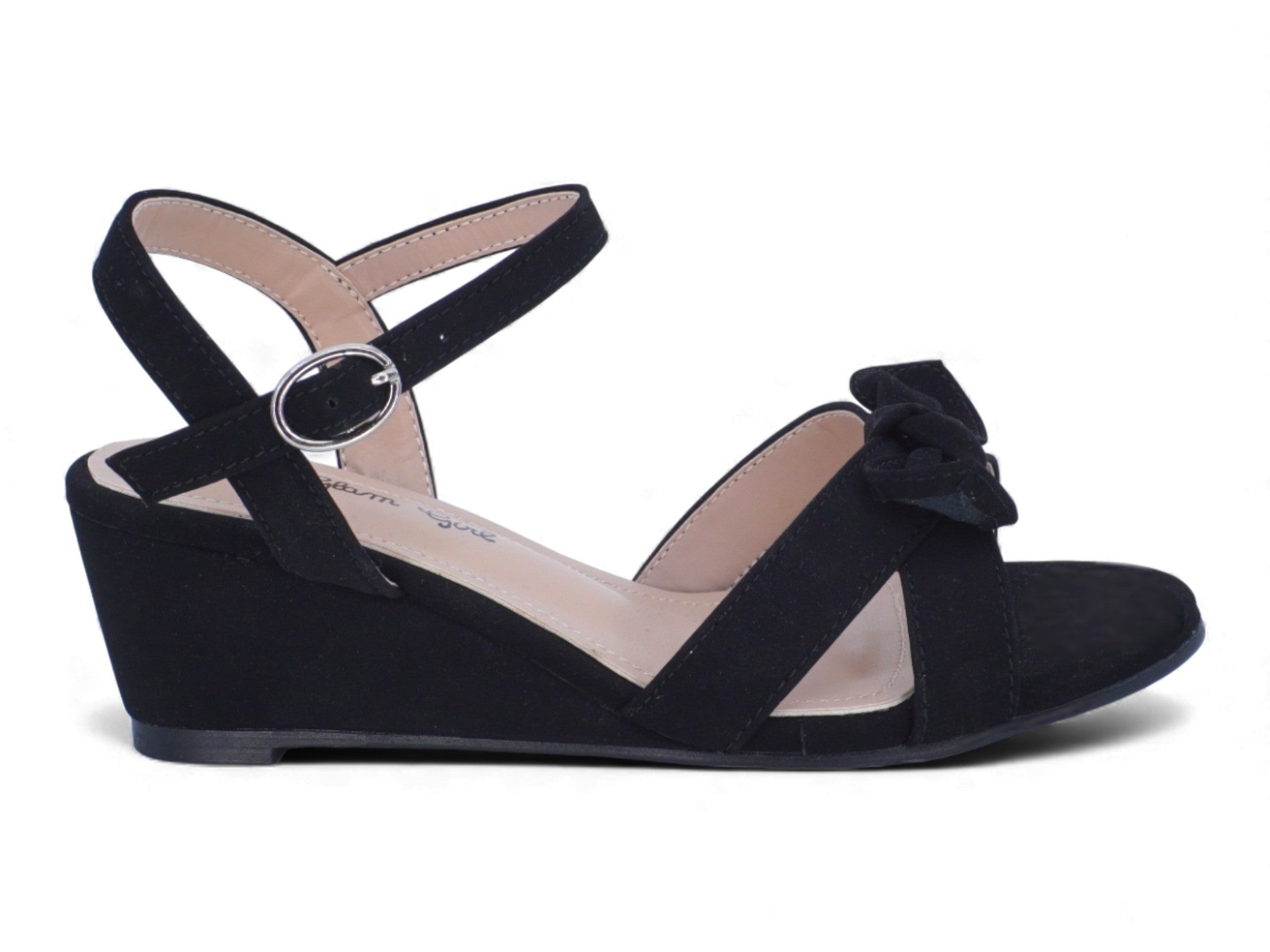 Girls' Black Avery Wedge
