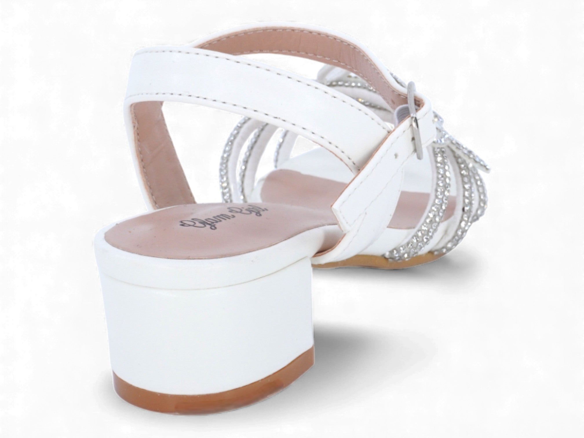 Girls' White Emilia Heel