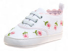 Infants White Flower Soft Sole Walkers