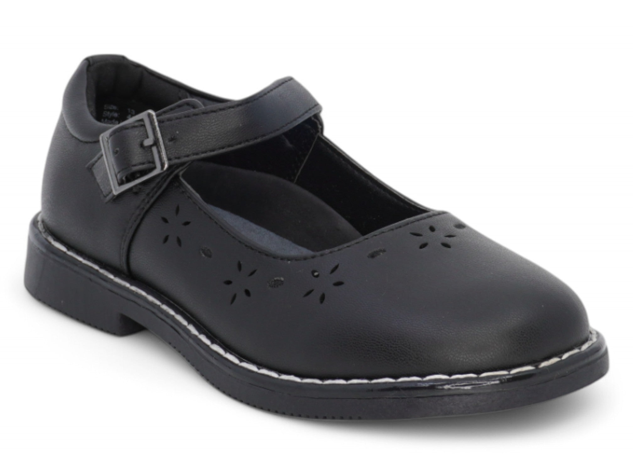 Girls Black Mia School Shoe