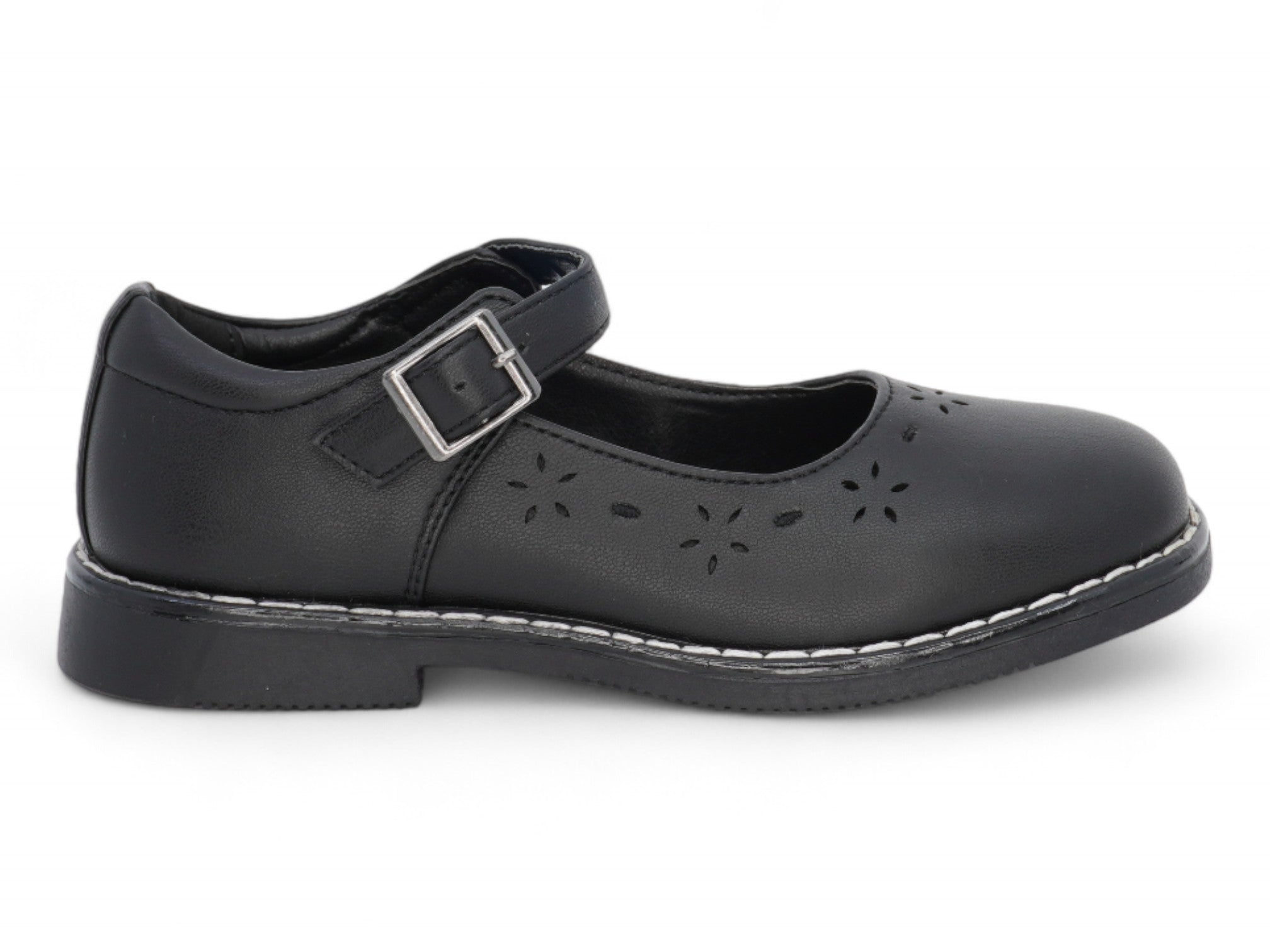 Girls Black Mia School Shoe