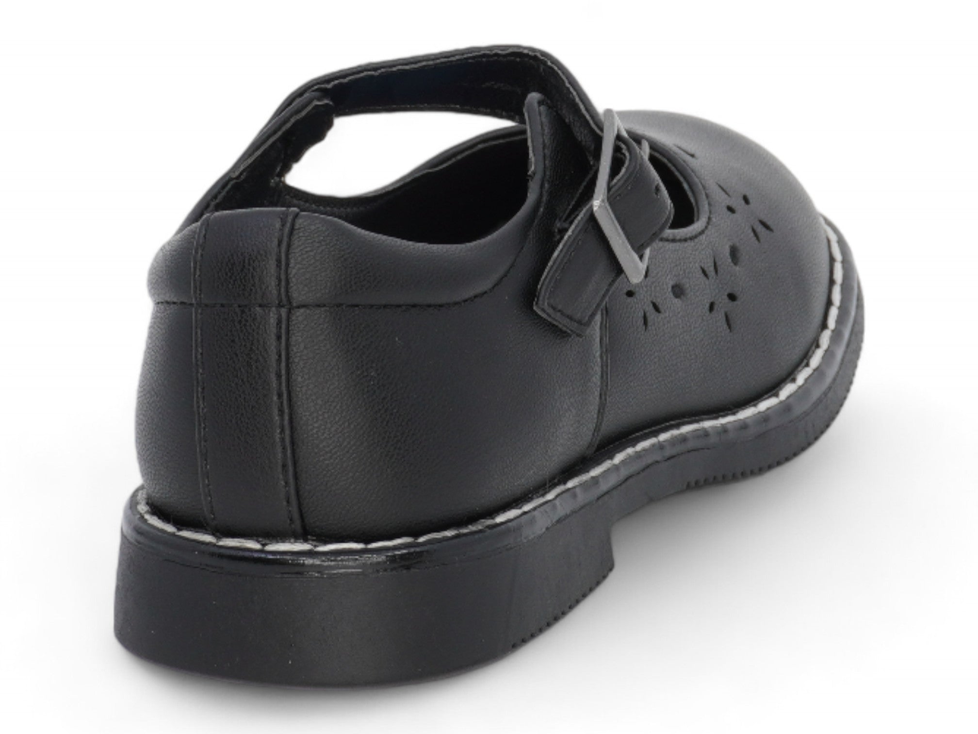 Girls Black Mia School Shoe