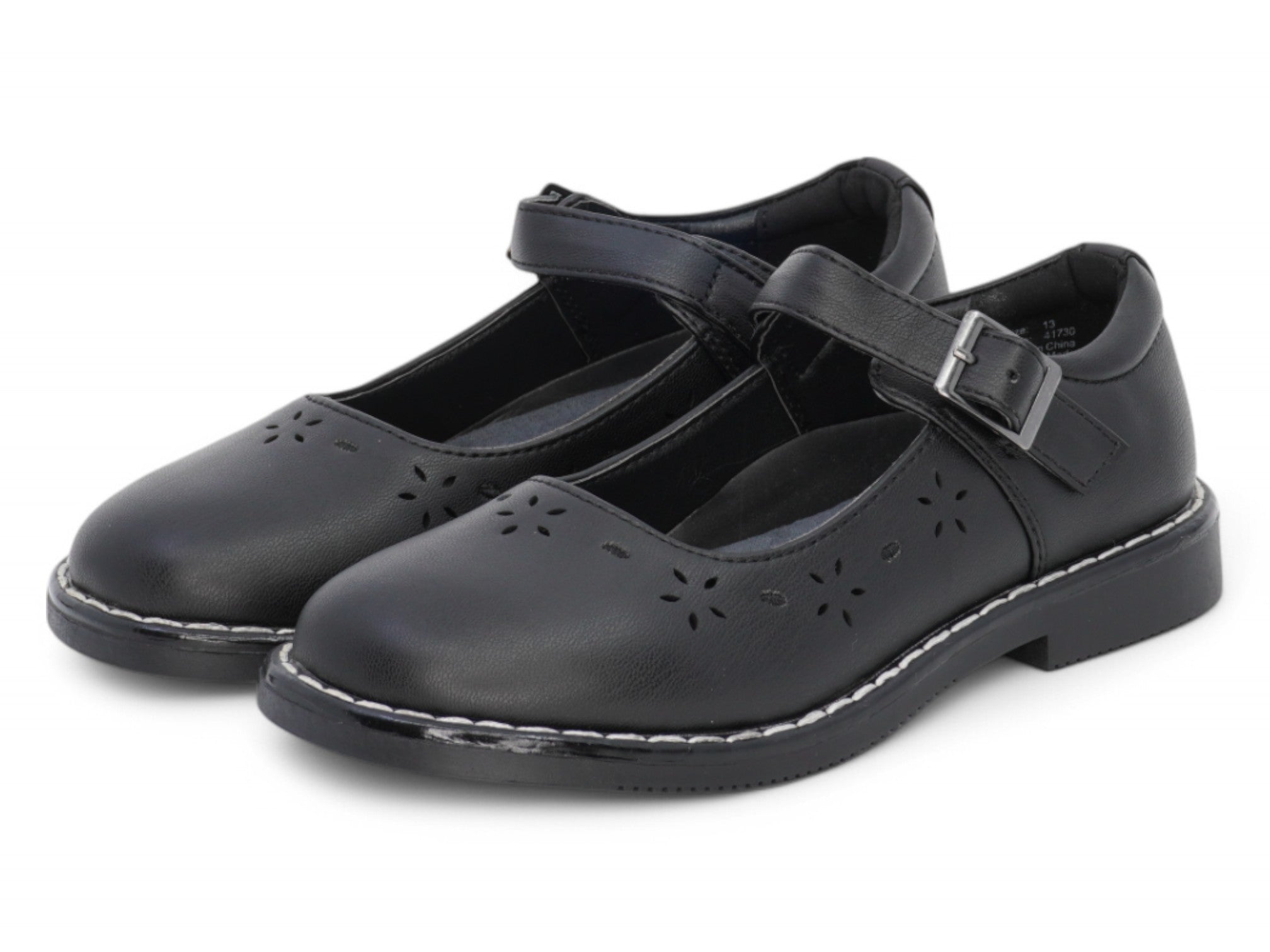 Girls Black Mia School Shoe