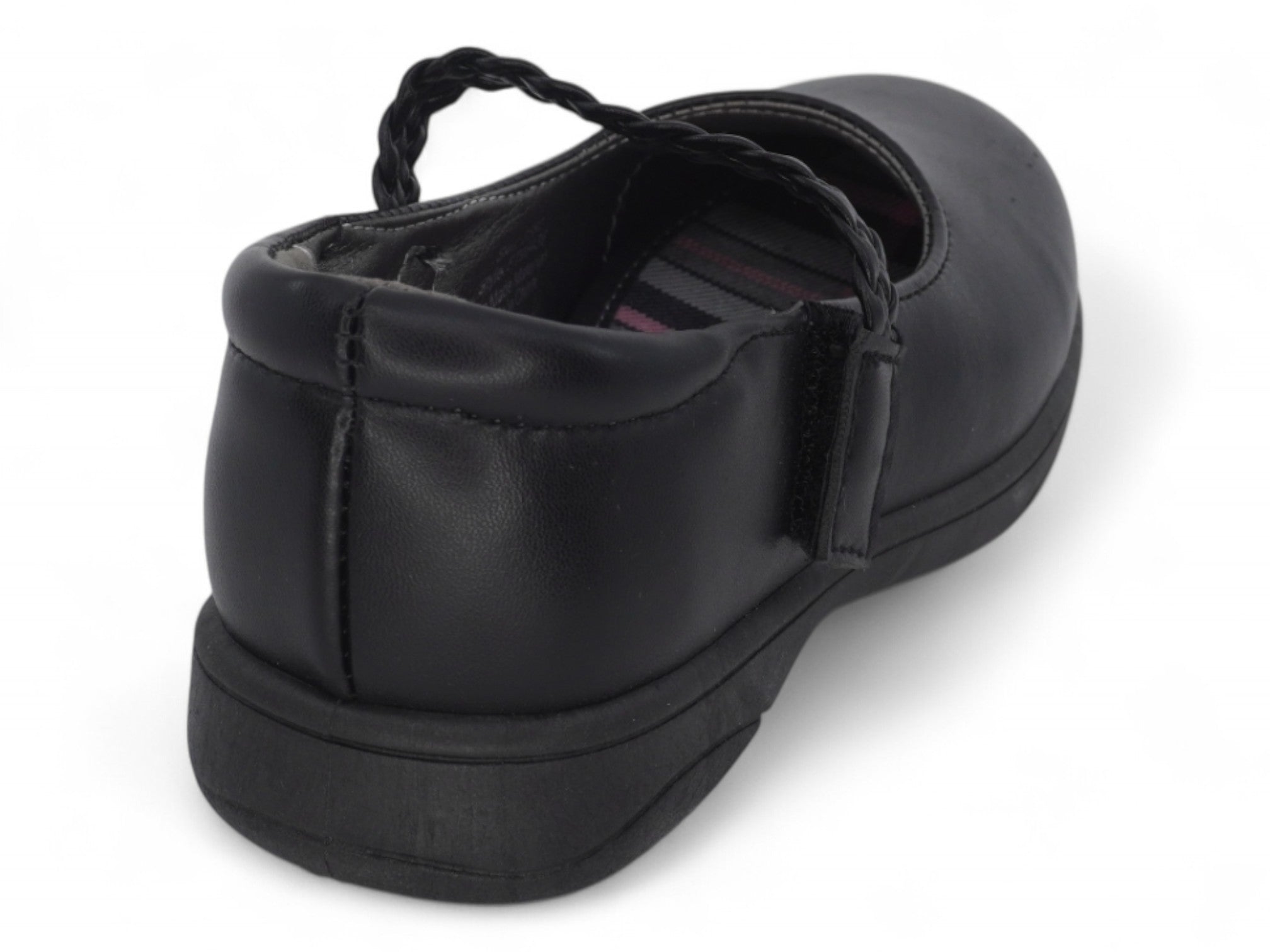 Girls Black Braided Mary Jane