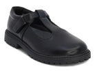 Girls' Black Eliana T-Strap School Shoe