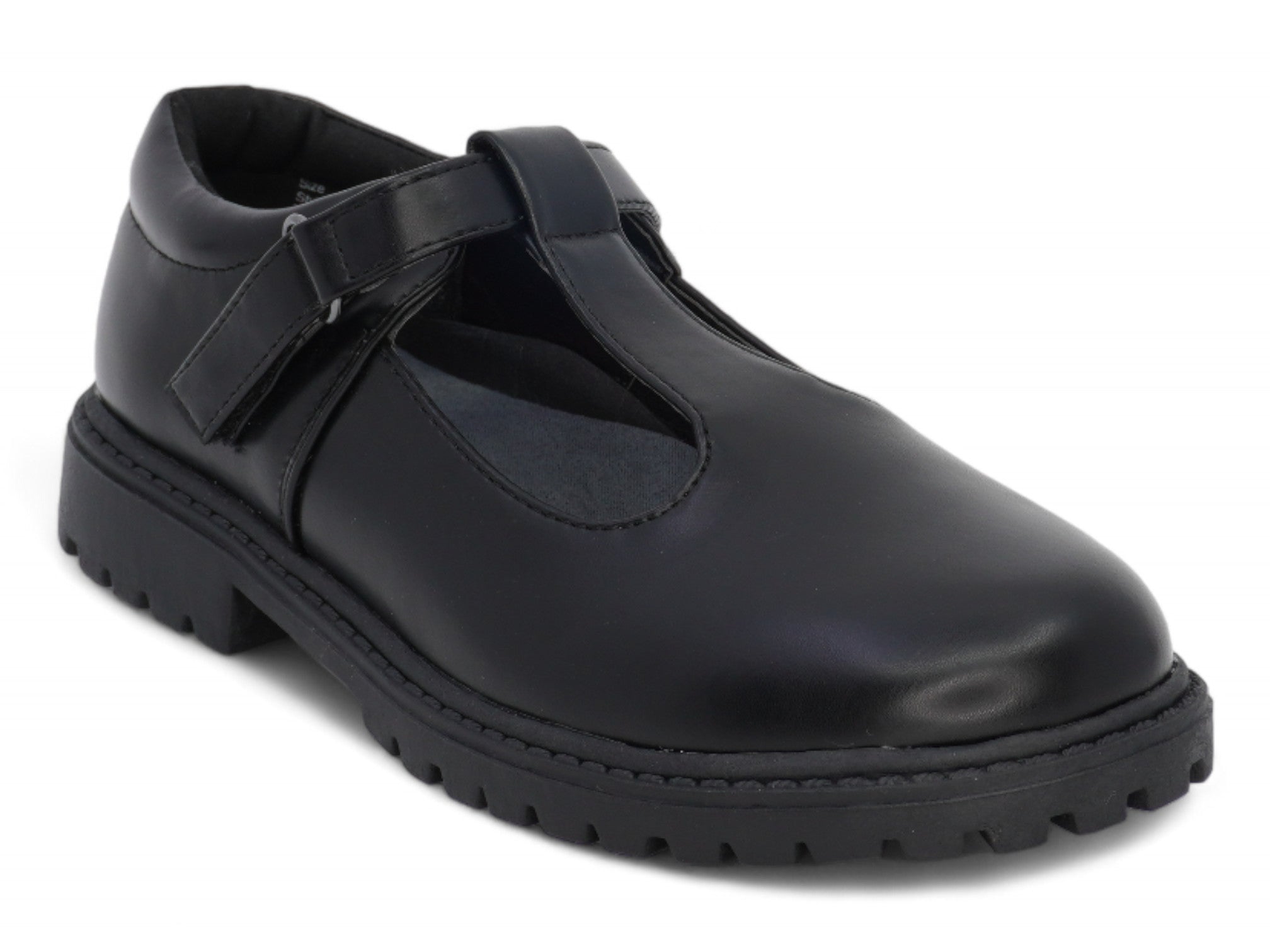 Girls' Black Eliana T-Strap School Shoe
