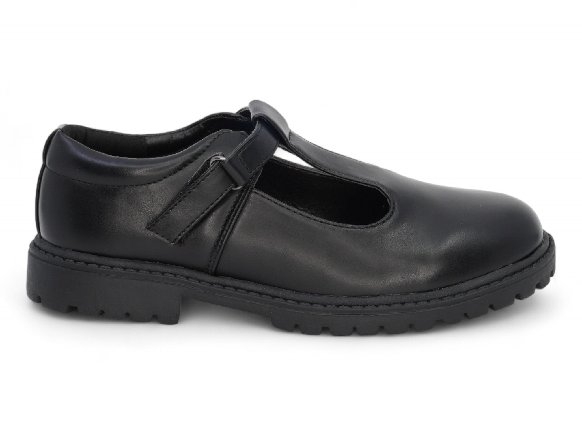 Girls' Black Eliana T-Strap School Shoe