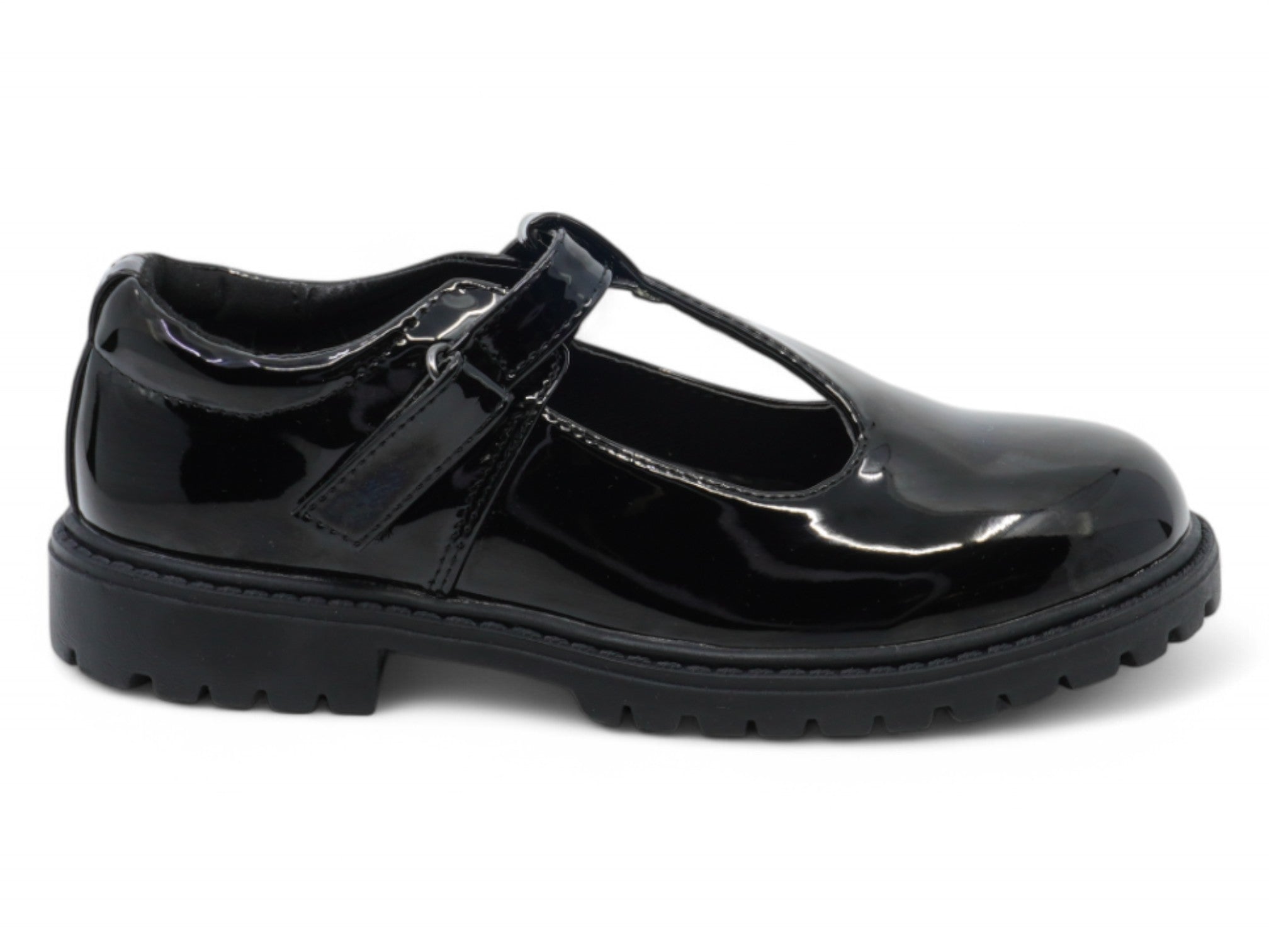Girls Black Patent Liana School Shoe