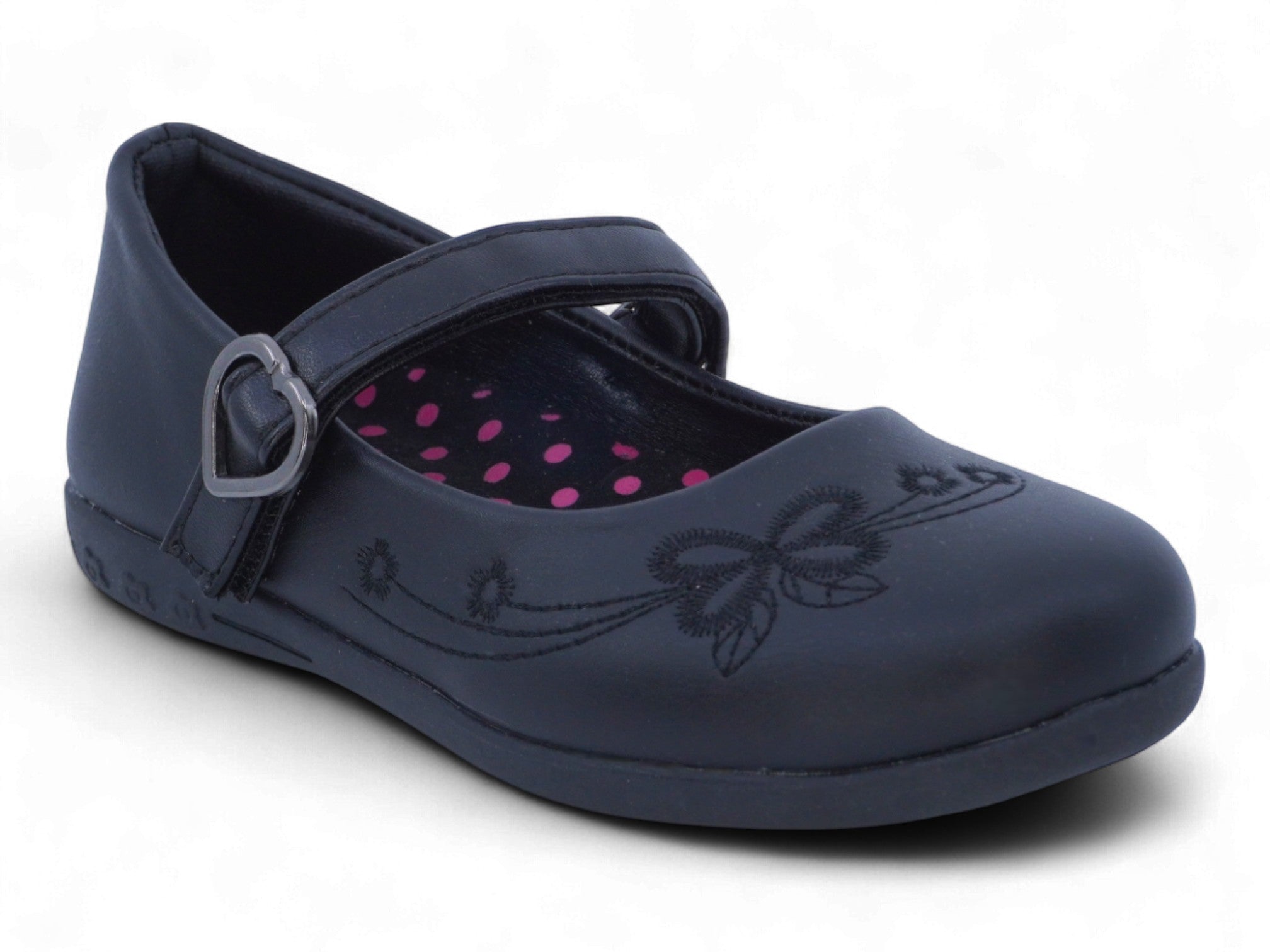 Girls' Black Myla School Shoe