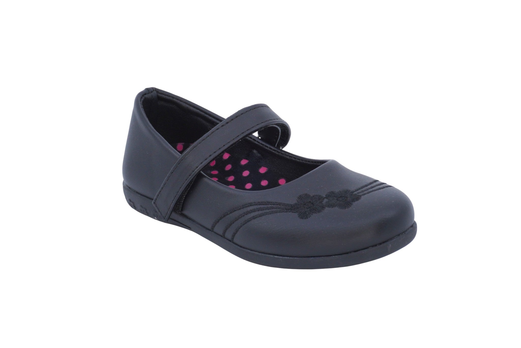 Girls Black Belle School Shoe