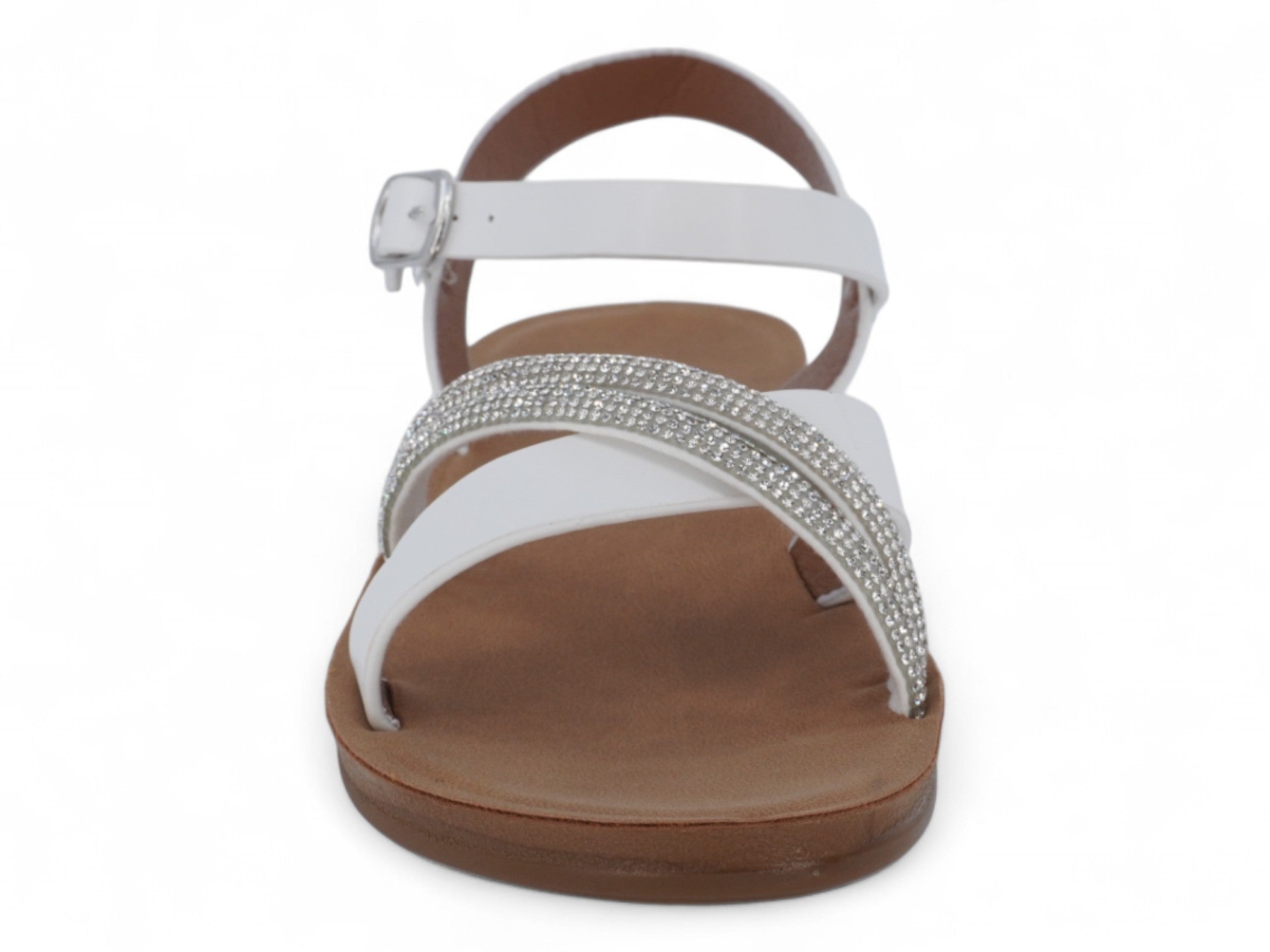Girls' White Malayah Flat