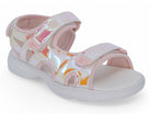 Girls Pink Holographic Sport Sandal