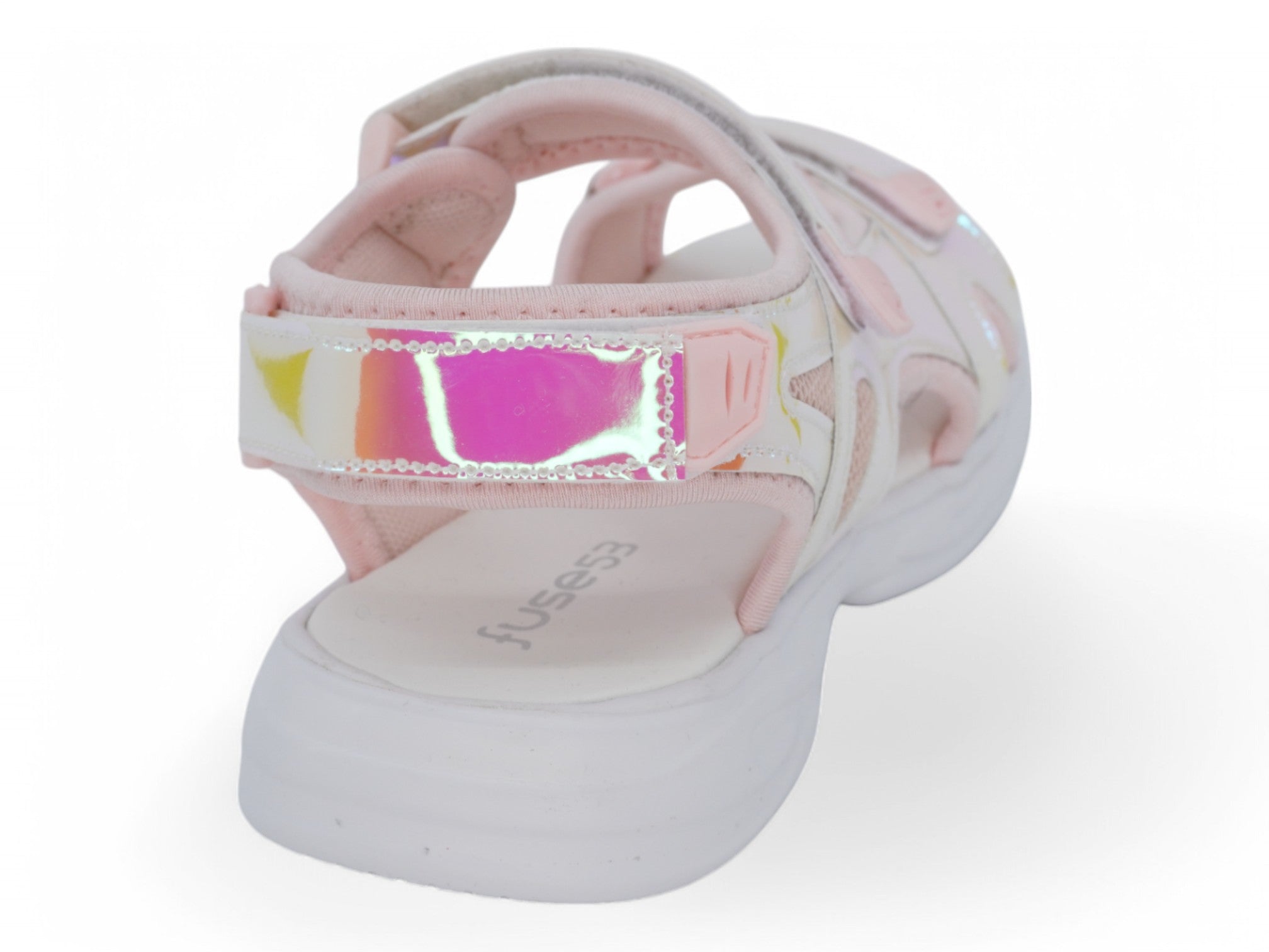 Girls Pink Holographic Sport Sandal