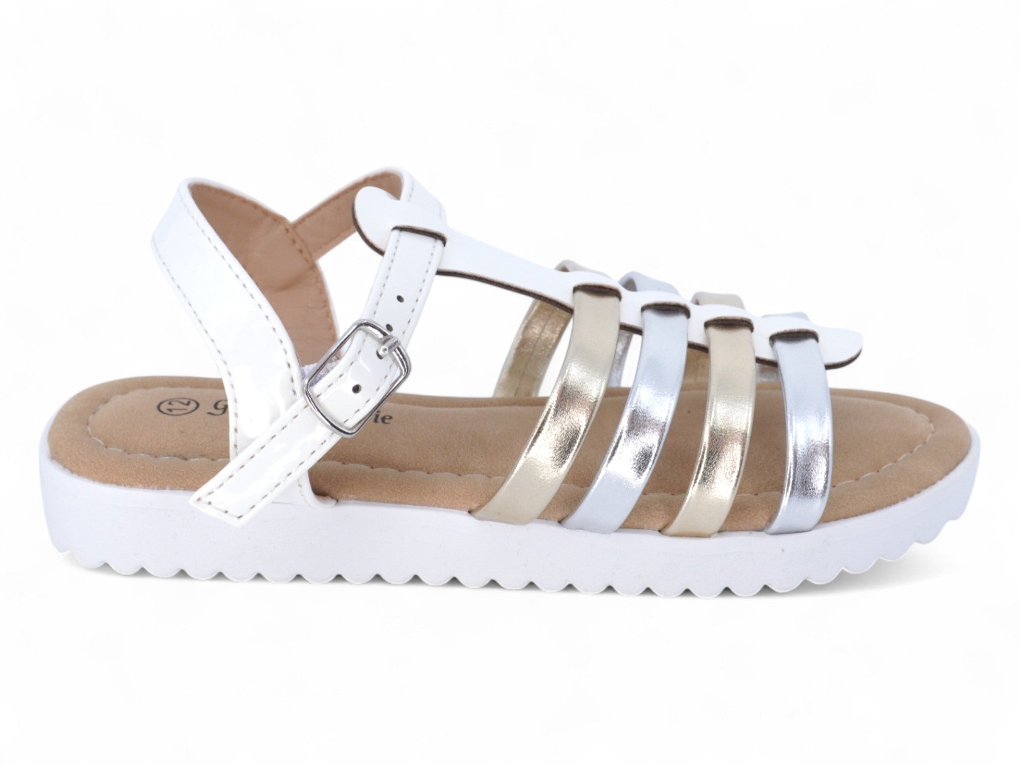 Girls' White Isla Sandal