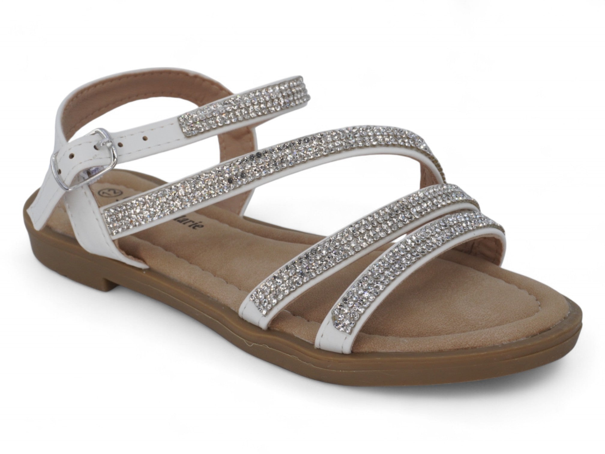 Girls' White Hailey Sandal