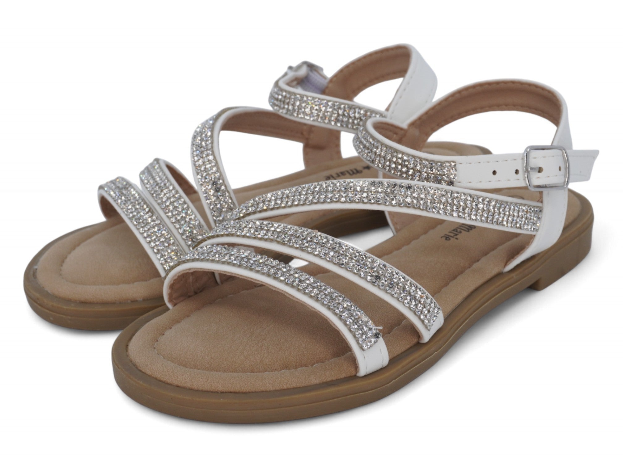 Girls' White Hailey Sandal