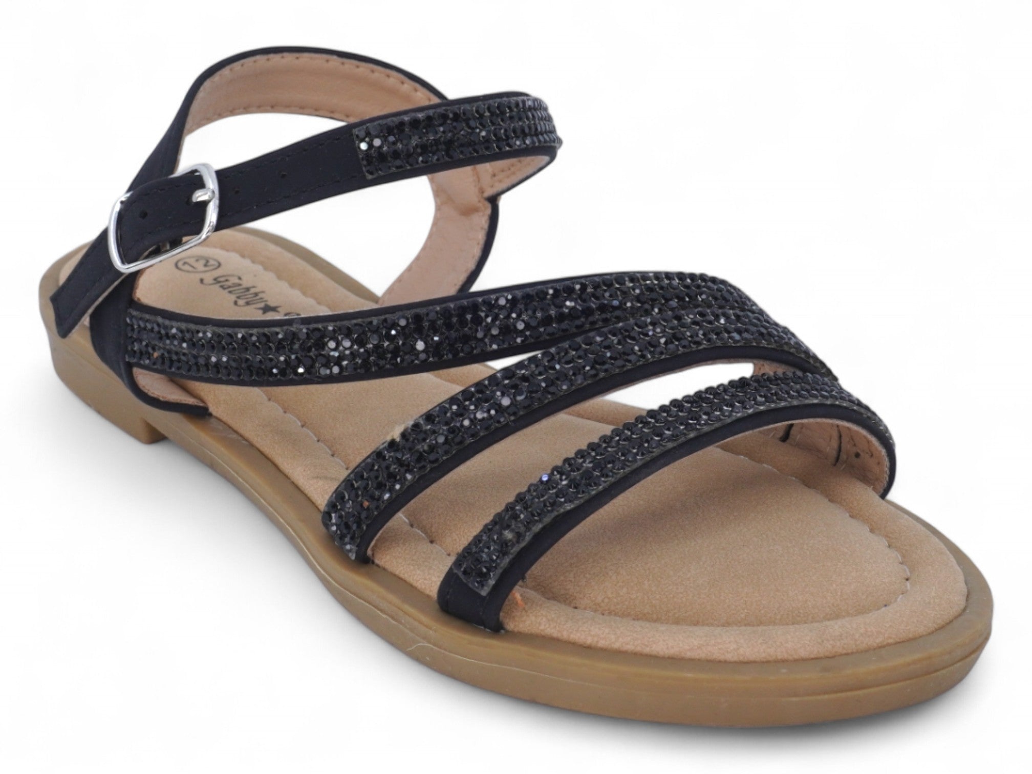 Girls' Black Hailey Sandals