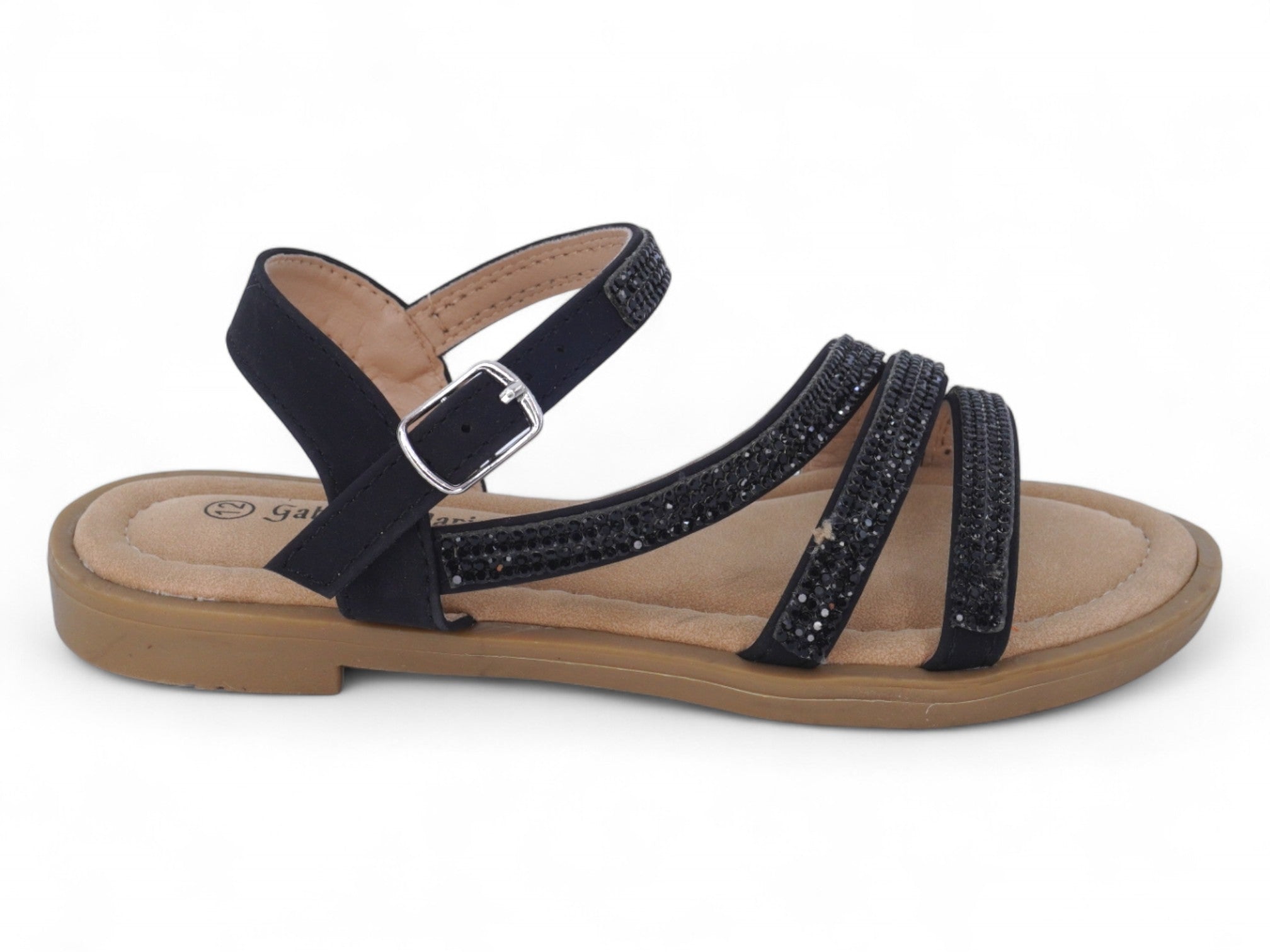 Girls' Black Hailey Sandals
