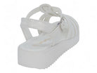 Girls White Hannah Wedge