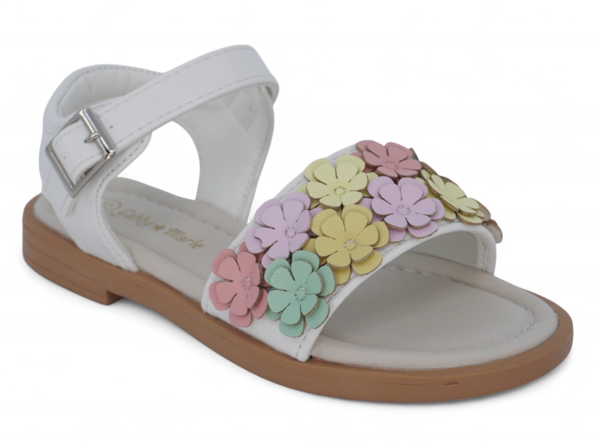 Girls' White Flora Sandal