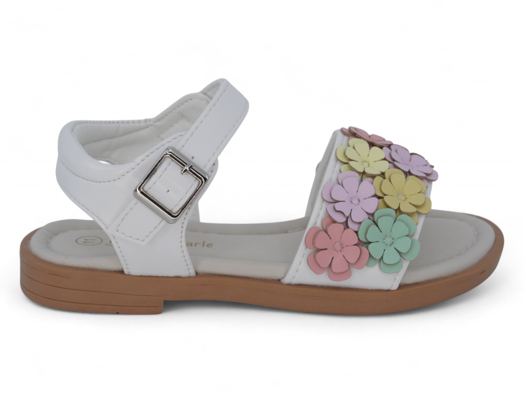 Girls' White Flora Sandal