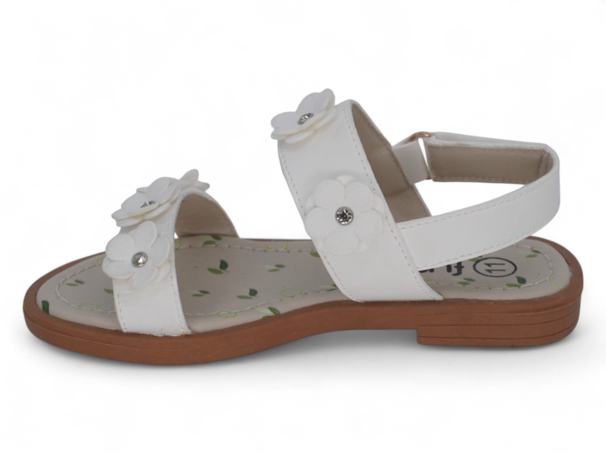 Girls White Audrey Sandal