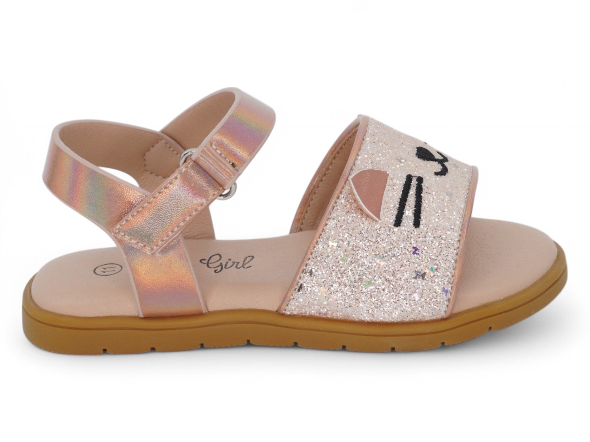 Girls Nude Kitty Cat Sandal
